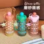 Mới Retro Cốc Thủy Tinh Bé Gái Niche Giá Trị Cao Cốc Nước Có Trà Kho Chịu Nhiệt Độ Cao Di Động Cốc Rơm