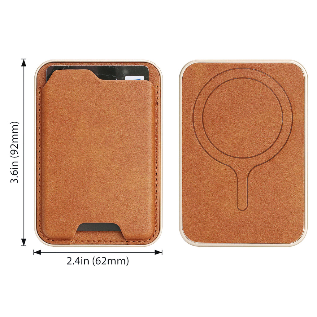 Da Thật Chính Hãng Từ Tính Đựng Thẻ Cho iPhone 17 16 15 14 13 12 Pro Max Air Plus Thẻ ID Túi Cho Vỏ Điện Thoại