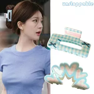 Unstop * Kẹp Móng Vuốt Tóc Với Plaids Chống Trơn Trượt Hàm Barrette Kẹp Dành Cho Nữ Và Bé Gái Giữ Chắc Chắn Kẹp Hàm Cho Dày Mỏng