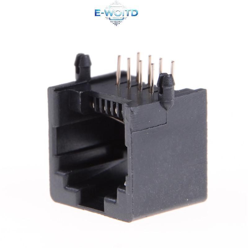 E-WOITD 10 Chiếc RJ11 RJ45 8P8C Mạng Mô-đun PCB Kết nối Jas Kết nối E-WOITD