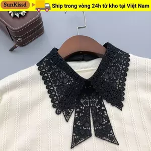 SUNKISSD Cổ Giả Có Thể Tháo Rời, Cổ Áo Giả Polyamide DIY, Cổ Áo Nữ Có Thể Tháo Rời Mũi Nữ Nữ Bé Gái
