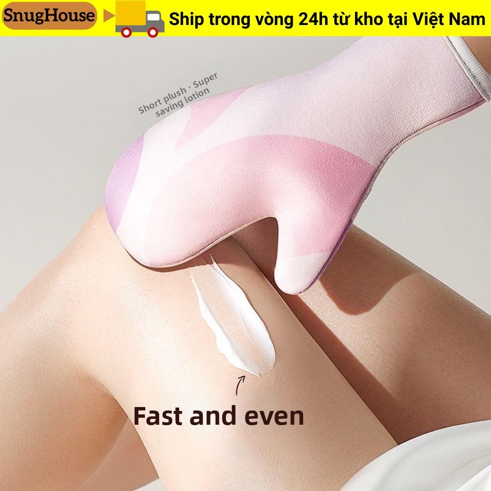 Găng tay tự thuộc da SNUGHOUSE, Găng tay dưỡng da toàn thân có thể giặt được đa chức năng, Dụng cụ bôi trang điểm khô nhanh Dụng cụ bôi chống dính hai mặt