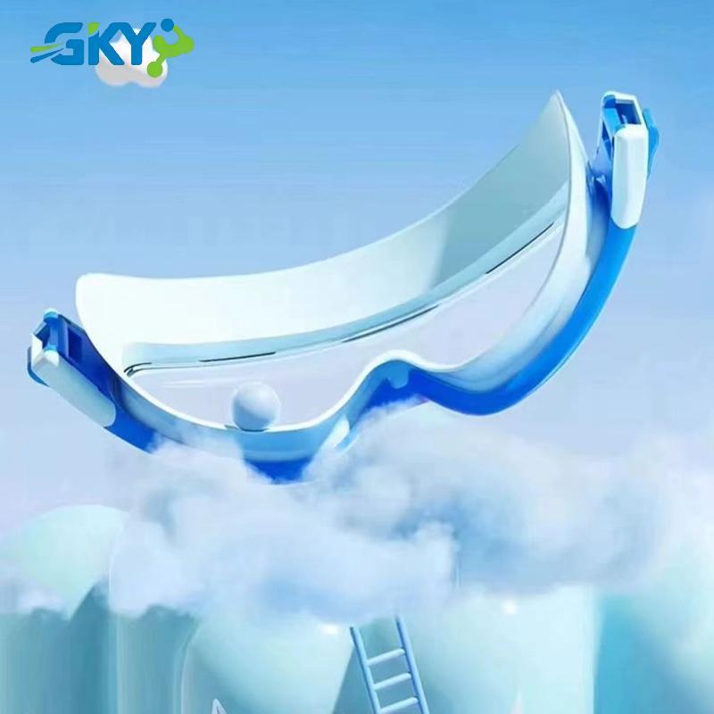 GKY Kính lặn chuyên nghiệp khung lớn chống thấm nước và chống sương mù trực tuyến phổ biến, kính bơi người lớn GKY