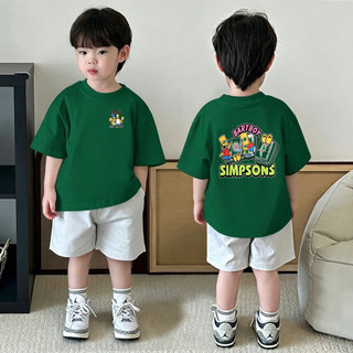 (Từ 1-12 tuổi) Áo thun ngắn tay cho bé trai, in hình hoạt hình Lucky Pusen một mặt, thoáng khí và thân thiện với da.