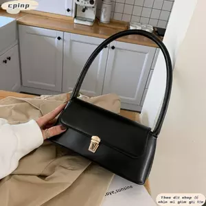 Túi Nách CPINCP, Túi đeo dưới cánh tay Nách Da PU Màu Trơn, Vintage Cổ Điển Ly Hợp Ví Nữ Túi Đeo Ngang