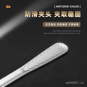 Thép không gỉ 316 Kẹp Thực Phẩm Hộ Gia Đình Chống bỏng Dày Nhà Bếp Chiên Bít Tết Thịt Nướng Lưỡi Bánh Mì Bánh Thực Phẩm Lưỡi F