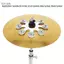 toyuvn Funien Hi Hat Tambourine Đính kèm Hiệu ứng tức thì Mở rộng âm thanh linh hoạt Cấu trúc chắc chắn với 8 cặp thép không gỉ leng keng cho mũ Crashes Rides Stacks