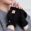 MJnmc Thu Đông Găng Tay Ấm Áp Flip Cover Ngón Găng Tay Mềm Mại Cô Gái Hoạt Hình Dễ Thương Nửa Ngón Dệt Kim Nhung Học Sinh Găng Tay Mới