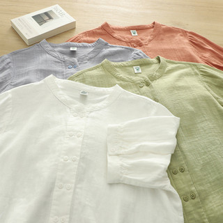 [Hàng có sẵn] Áo sơ mi nữ 100% sợi Cotton chất lượng cao 2026 Áo sơ mi ngắn tay hai ngực mùa hè