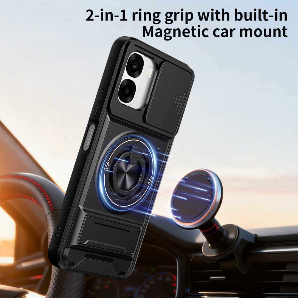 Ốp Điện Thoại Đa Năng Sang Trọng Thích Hợp Cho OPPO A6x 5G A3 A78 A17 A58 A57 A77 A40 Dây 360°Giá đỡ vòng có vỏ máy ảnh Vỏ bảo vệ toàn diện chống sốc