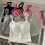 LUImo Mùa Hè Dây Ren Chắp Vá Camies Nữ Màu Trơn Không Tay Nút Tank Top SBS