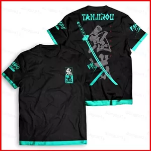 YB1 Demon Slayer Anime Áo Thun Nữ Tay Ngắn Top Cosplay Tanjiro Tee Thời Trang Đồ Họa 3D Áo Sơ Mi Thường Ngày Plus Kích Thước BY1