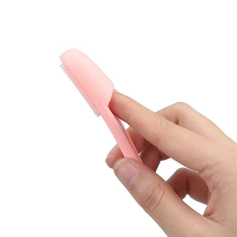 1 Bàn Chải Silicon Mềm đeo Ngón Tay Làm Sạch Tẩy Da Chết Vùng Mũi