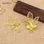 AqToCna Lá Vàng Hoa Kết Nối Sắt Filigree Bọc DIY Sổ Lưu Niệm Trang Trí Nhà Tôn Trang Kim Loại Thủ Công AqToCna