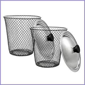 Trong Đất Composter 2 Miếng Lưới Kim Loại Đúc Nhà Sản Xuất Có Nắp Trong Viền Giun Thùng Phân Cho Dinh Dưỡng mueadsyvn