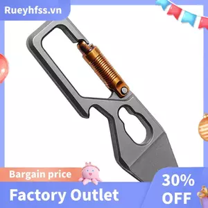 Móc khóa đa chức năng Thanh Pry Bar Hợp kim titan Crowbar Công cụ phân phối mở di động Dụng cụ mở nắp chai