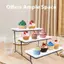 {AKIN} Đĩa phục vụ hình chữ nhật 3 tầng Giá đỡ món tráng miệng bánh đa chức năng cho bàn tiệc Buffet khách sạn Phục vụ tiệc trà {a}
