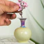 TCXQ Handmade Phong Cách Nhỏ Hoa Nhỏ Đồ Trung Quốc Lò Thay Đổi Xem Dezhen Đồ Trang Trí Vàng Mini Để Bàn Bình Hoa Gốm Lò