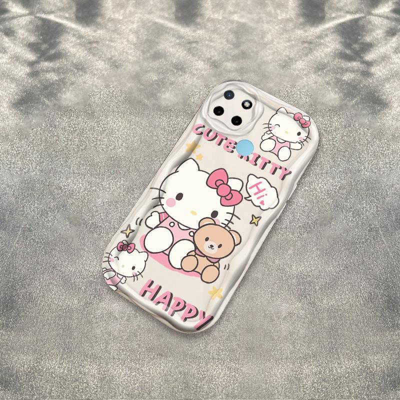 Thích hợp cho Realme C12 C15 C25 C25S C21Y C25Y Narzo 30A Narzo 20 3D Vỏ kem TPU mềm Kitty Rilakkuma Vỏ điện thoại chống sốc
