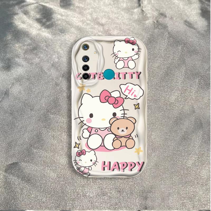 Thích hợp cho Realme 5 5i 5S 6i 3D TPU mềm Kitty Rilakkuma Vỏ điện thoại chống sốc
