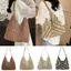 Ly hợp dệt ROLY, Kết cấu dệt Polyester Túi tay cầm hàng đầu, Túi đeo nách thiết kế rỗng dung tích lớn Mùa hè
