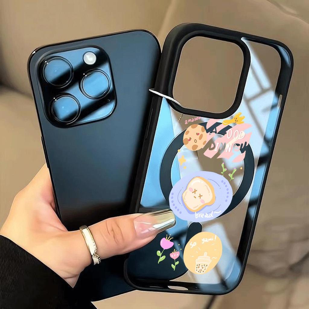 Bánh rán Ứng dụng iPhone 16P17/1514 Vỏ điện thoại hút từ 13/12 Dễ thương 11 Ý tưởng