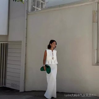 [Ưu đãi đặc biệt trong thời gian có hạn] Quần áo nữ chất lượng cao thời trang Spike 6 màu đủ kích thước Bán chạy Áo sơ mi không tay xếp ly thoáng khí có dây High Street Long