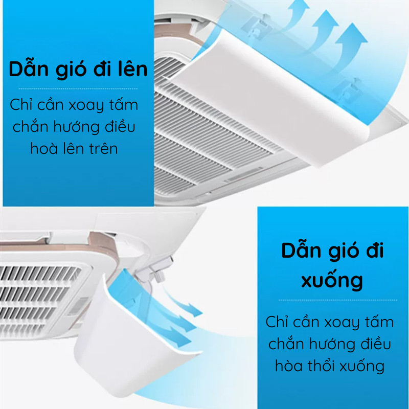 Tấm Chắn Gió Điều Hòa HomeMate Xoay 180 Độ – Tấm Chuyển Hướng Gió Máy Lạnh Treo Tường Chống Thổi Trực Tiếp