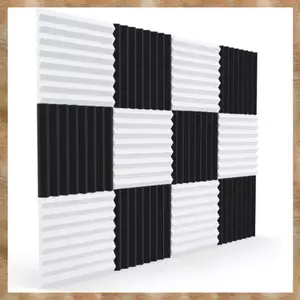 12 Tấm xốp Acoustic, Tấm cách âm nêm cách âm Tấm cách âm, cho phòng chơi Game trần phòng thu, 2.5X30X30cm