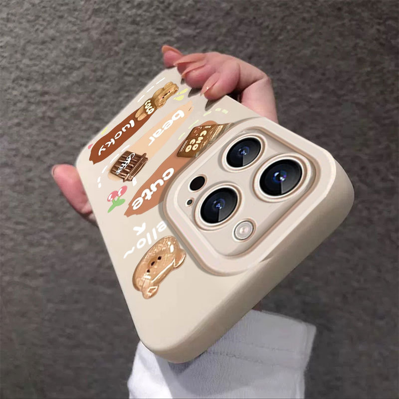 Ốp lưng iPhone Case Silicon hình chú gấu dễ thương - iP 7/8/X/XS/XR/11/12/13/14/15/16/17/Plus/Air/Pro/Max