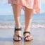 Dép bệt đi biển thời trang có thiết kế dây đeo cổ điển đính cườm dành cho nữ