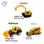 HFTOY 6 Cái / bộ Đồ Chơi Giáo Dục Hợp Kim Nhựa Kỹ Thuật Tru Xe Mô Hình Xây Dựng Xe Máy Xúc Máy Xúc Cho Trẻ Em Quà Tặng ~