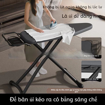 Bàn ủi gấp lớn kèm bàn ủi điện. Giá đỡ bàn ủi, tấm lót ủi, bàn ủi. - Ironing board