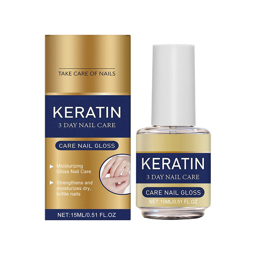 Keratin Nail Oil 15ml - Panthenol & Plant Extracts for Visibly Stronger Nails