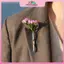 MYPANDA Nhánh Hoa Thổ Cẩm Kim Loại -corsage đẹp cho tiệc cưới và prom