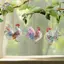 HFTOY Acrylic Hoa Trang Trại Chien Gà Trống Móc Chìa Khóa Túi Móc Khóa Hoạt Hình Trang Sức Dành Cho Nữ Bé Gái Giá Đỡ Ô Tô Quyến Rũ ~