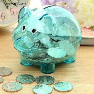 Trong Suốt Lợn Đồ Chơi Quà Tặng Trẻ Em Tiền Xu Heo Đất Đạo Cụ Rõ Ràng Lợn Nhựa Heo Đất Đồng Xu Tiền Mặt Thu Thập Hộp Tiết Kiệm