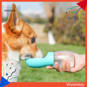 Bình nước cho chó chống rò rỉ di động 300ml có bát – Du lịch ngoài trời Đi bộ đường dài Máy phân phối nước cho thú cưng cho chó con và chó Dễ dàng mang theo và sử dụng Nước thú cưng di động
