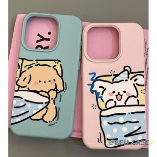 DànhCho IPhone 17 16 15 14 13 12 11ProMax XR XS Max 7Plus Dễ thương dòng Puppy cặp vợ chồng trường hợp điện thoại