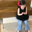 Mùa hè cô gái Vest T-shirt Thời trang Bouffant váy T-shirt