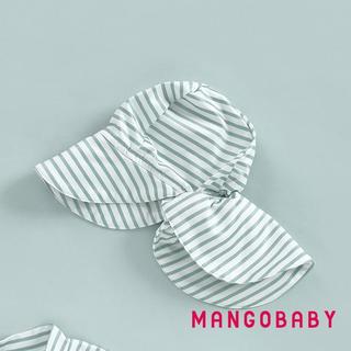 MG-Boys 'Rash Guard Set Bộ đồ bơi 3 mảnh Nhanh khô Bảo vệ phát ban Sọc tay ngắn Quần bơi Mũ bơi Bộ đồ tắm