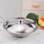 MAKY 10-32Cm Thép Không Gỉ Nắp Nồi Tròn Thay Thế Đa Năng Chảo Chiên Bao Viền Mịn Máy Rửa Chén An Toàn Cho Chảo Chảo Nồi Canh VN