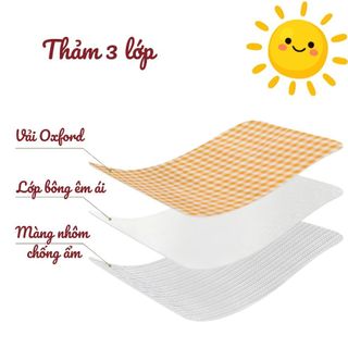 Thảm Dã Ngoại Gấp Gọn Vải Oxford Chống Thấm Nước ECO, Thảm Picnic Trải Cắm Trại Du Lịch Đi Biển