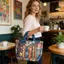 Túi Tote Quilted Sách Thiết Kế Hoa Túi Xách Vintage Túi Đeo Vai Nữ Dành Cho Giáo Viên Học Sinh Trường Đại Học Làm Việc jiwvn