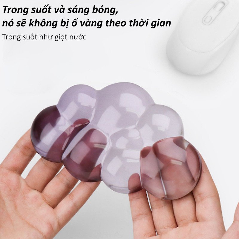 đệm cổ tay silicon hình đám mây chống trượt giảm đau cổ tay cho game thủ văn phòng chống ẩm
