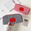 Bút Chì PYCOU, Túi Trang Điểm Vải Cà Chua Gingham, Hoạt Hình Dung Tích Lớn Sắp Xếp Lưu Trữ Túi Đựng Bút Chì Nữ Bé Gái