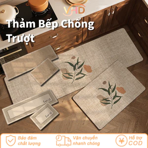 Thảm Bếp Chống Trượt – Hút Dầu, Chống Nước, Dễ Vệ Sinh & Giặt Máy, Đế Silicon Bền Đẹp