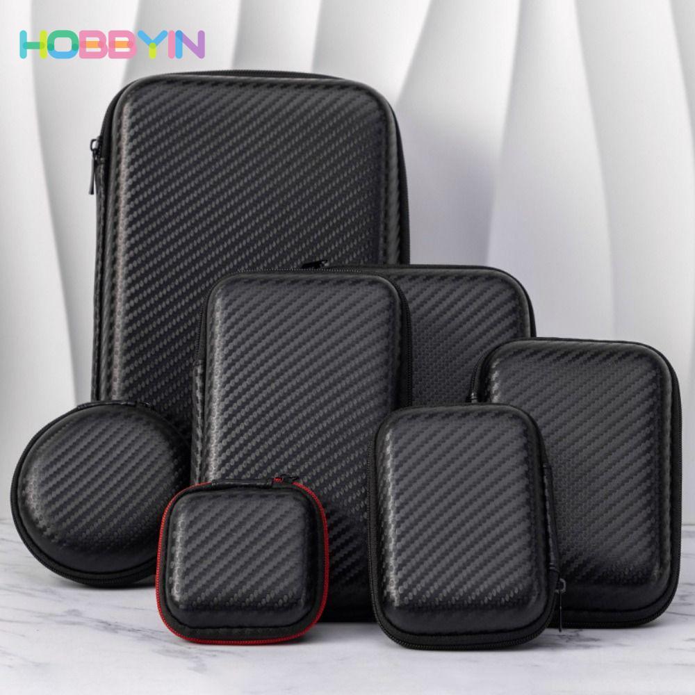HOBBYIN Túi đựng tai nghe HOBBYIN, lưu trữ cáp dữ liệu bền bỉ EVA, tay bảo vệ di động Mini chống nước