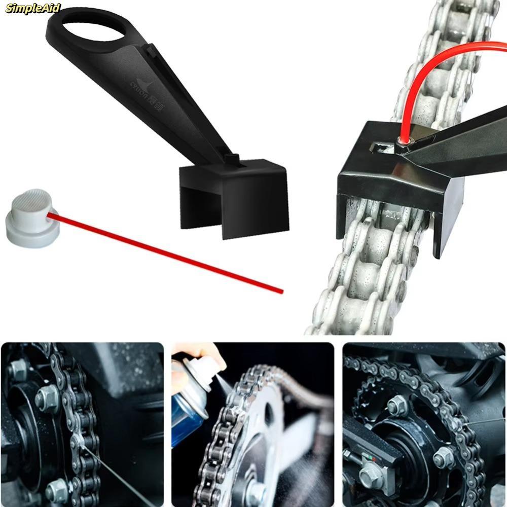 [COD] SIMPLEA Dụng cụ bôi trơn xích xe máy nhẹ bền, vòi phun bốn kênh PP, không lộn xộn
