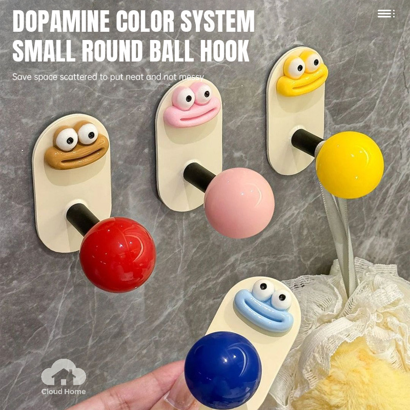 🌤️COD🌤️Dopamine Bóng Đấm Không Móc Phòng Tắm Phòng Ngủ Dán Tường Dính Chống Dấu Vết Treo Tường Vít Móc